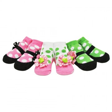 First Soks™ 3 Pairs Hippy Socks Gift Set - Girl