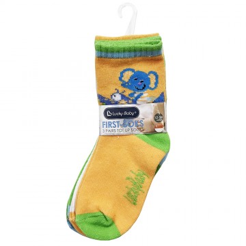 First Soks™ 3 Pairs Tot Socks - Elephant